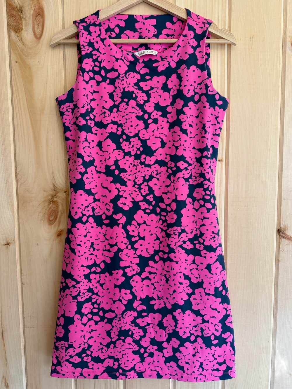 MAHI GOLD Ryder Shift Dress Pink Navy Floral Chatham Cloth Size M